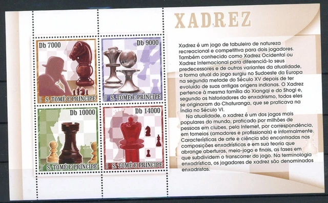 Sao Tomé Principe 3103-3106 postfrisch als Kleinbogen Schach #GB758