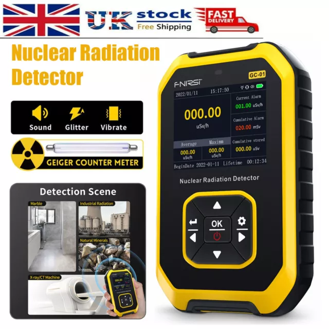 GM Geiger Counter Nuclear Radiation Detector Tube β γ X-Ray Dosimeter Monitor