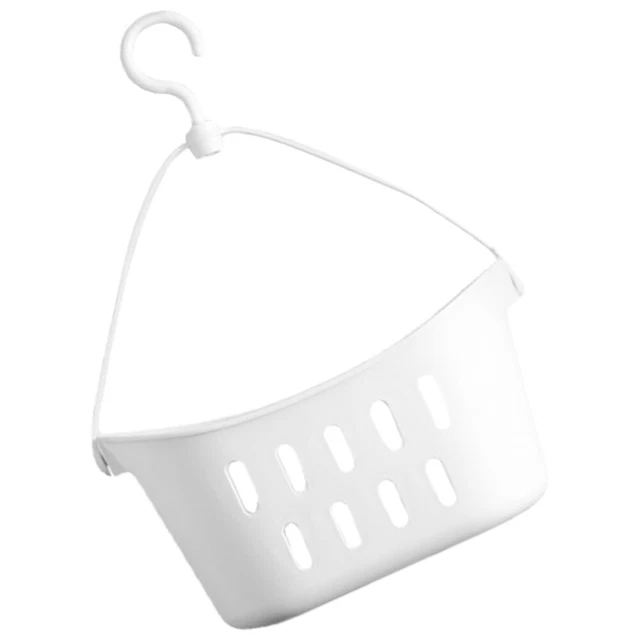 Cesta de almacenamiento de plástico plástico organizador puerta de ducha blanco