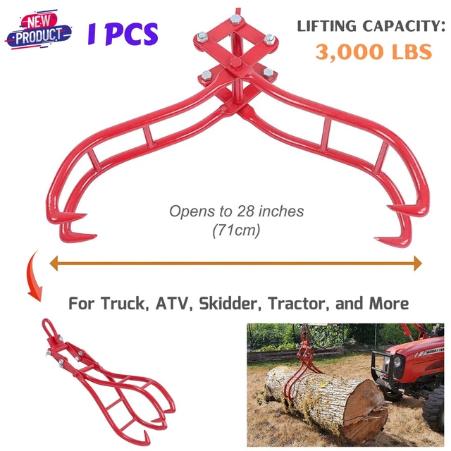 28''Timber Claw Hook Log Lumber Lifts Grapple Tong for ATV Truck Tractor Skidder 28''Timber Claw Hook Log Lumber Lifts Grapple Tong for ATV Truck Tractor Skidder