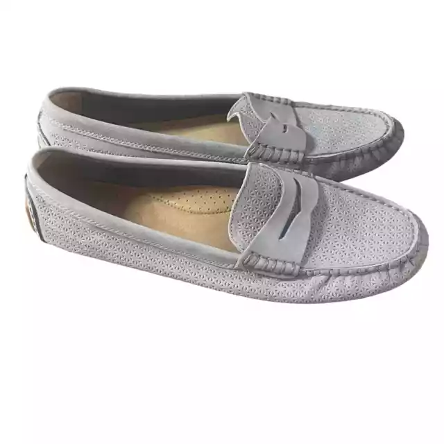 Lauren Ralph Lauren Women's Size 10B Camila Grey Penny Leather Loafers Flats