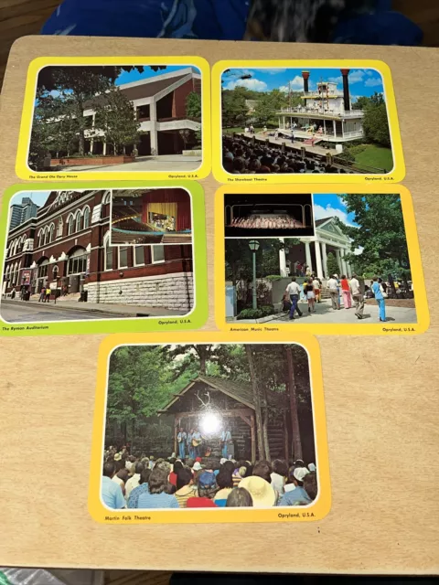 Vintage 1978 Opryland Usa Nashville Tennessee 5 Postcards Written Unposted