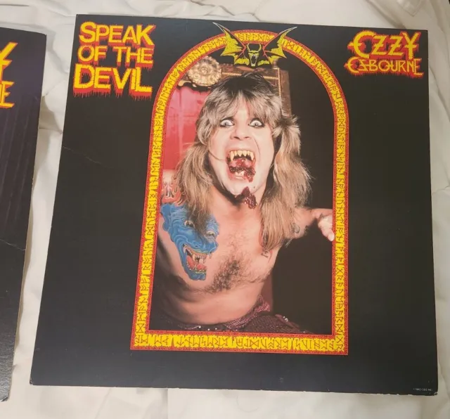 OZZY OSBOURNE PROMO SPEAK OF THE DEVIL Two-Sided 12 x 12 Poster Flat CBS RECORDS