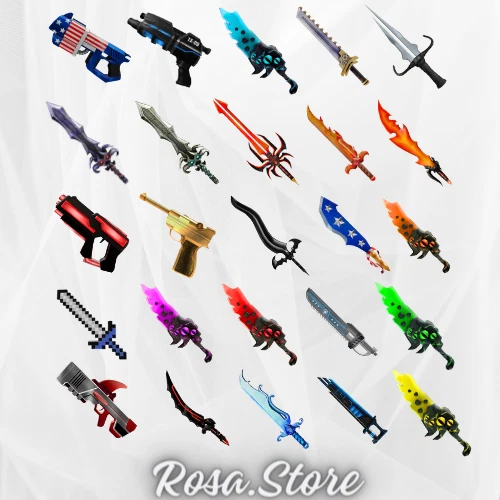 LOT D'ARMES CLASSIQUES Roblox Murder Mystery 2 MM2 couteaux et armes