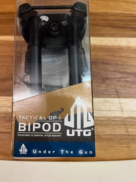 Utg Tactical Op-1 Bipod, Picatinny & Swivel Stud Mount, 6.1"-7.9" Center Height