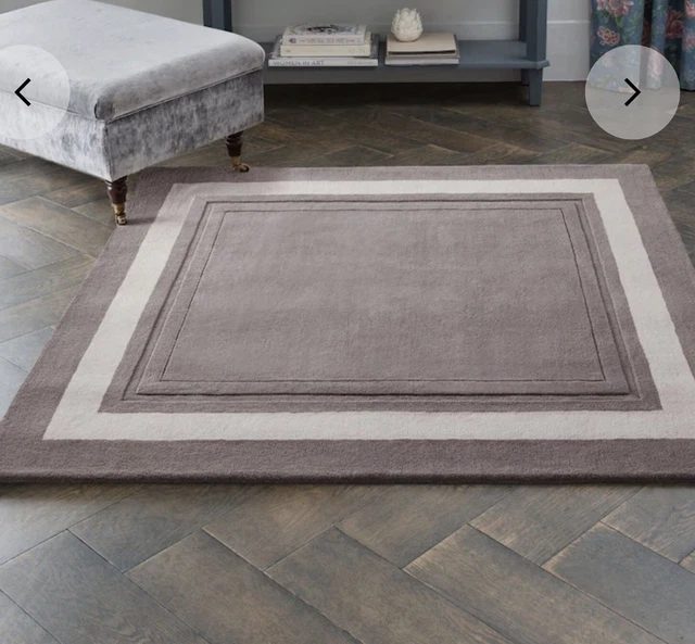 Nueva con etiquetas Sofisticada Alfombra Gris Paloma Oscura Laura Ashley Lewes, Grande 140 x 200 cm