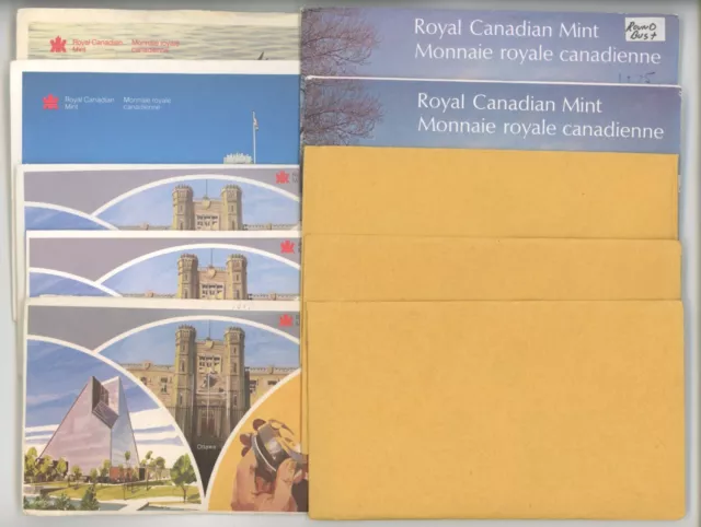 1968 to 1990 Canada Uncirculated Year Sets By RCM Lot of 10 #19805