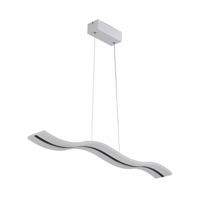Modern Pendant Lamp LED Linear Wave Acrylic Chandelier Ceiling Light Dimmable