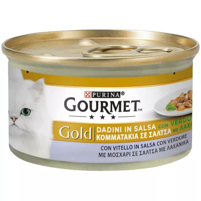 Bambous Chat Nourriture Humide Pour Chats Purina Gourmet Or Dés De Veau 85gr