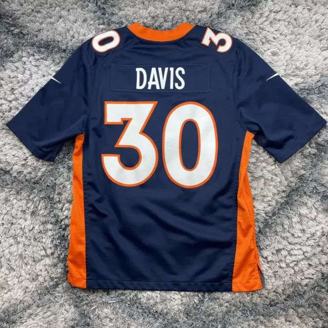 Denver Broncos Terrell Davis Jersey #30 Nike On Field Blue NFL Men’s Size Large