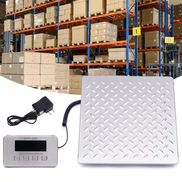 Heavy Duty Digital Metal Industry Shipping Postal Scale 200kg/440lb Stainless