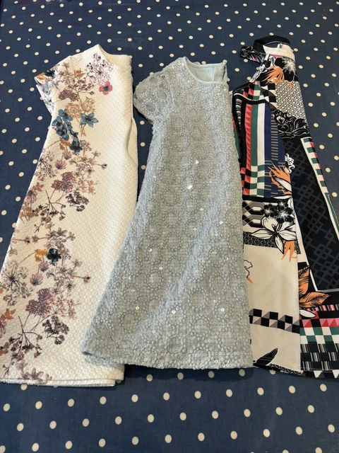 3 x Pretty 7-8 Years Christmas Party Dress Bundle NEXT River Island Tu