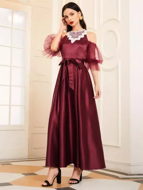 Abito da sera da cerimonia Abito lungo elegante matrimonio vestito da donna
