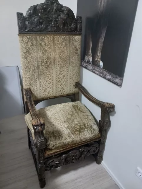 !!King's Chair!!Löwensessel Thron Armlehnstuhl Löwen Stuhl