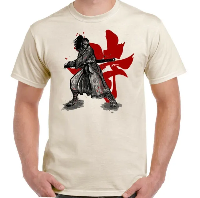 T-shirt Samurai Warrior da uomo arti marziali MMA allenamento top spada Kanta Giappone 7
