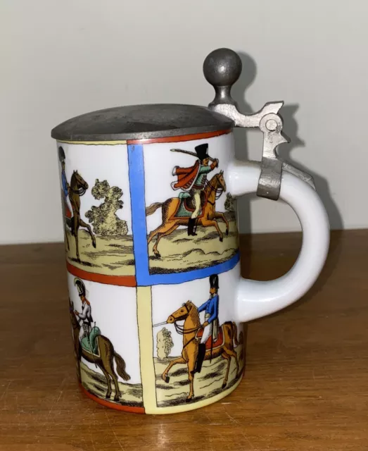 German Beer Stein Mug with Flip Lid - 16.5cm high