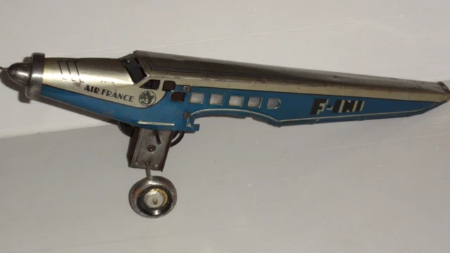 Avion Joustra Tôle – Quadrimoteur Air France Transatlantique Paris – 50 Cm – Occasion