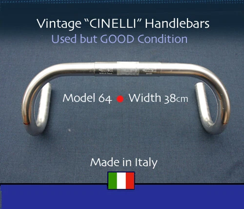 "Cinelli" handlebars Model 64, width 38cm, Used but good condition. Ships $15.