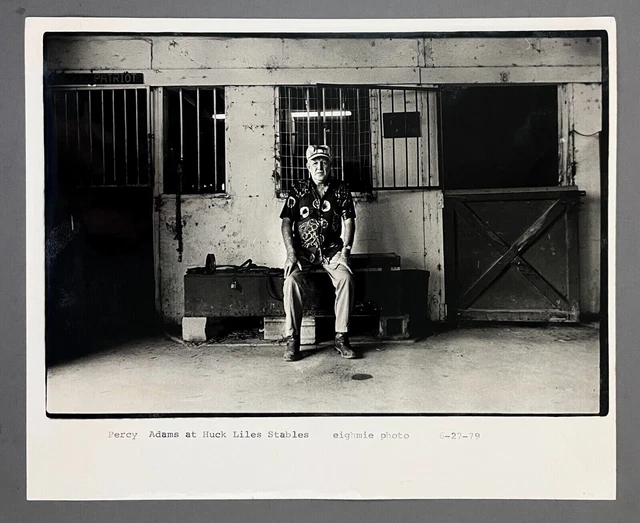 1979 Percy Adams Horse Owner Trainer Huck Liles Stables Florida VTG Press Photo