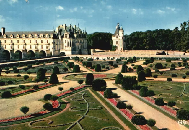 Postcard Chateaux De La Loire Chenonceau Les Jardins De Diane De Poitiers France