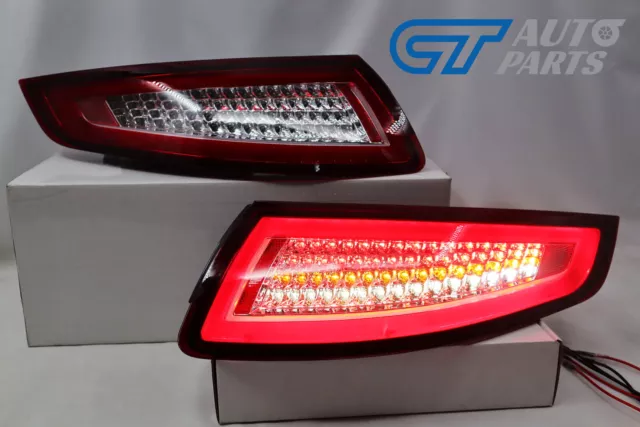 Luces traseras LED rojas transparentes para luces traseras Porsche 911 Carrera 997 GT2 GT3 05-08 2