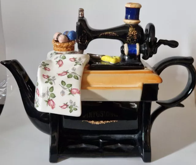 Gorgeous Vintage Cardew Design Novelty Sewing Machine Teapot "Infusion"