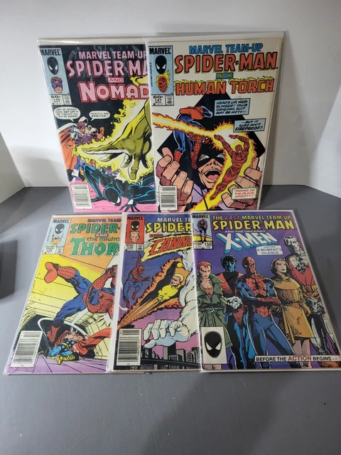 MARVEL TEAM UP Vol 1. (5) Comic Lot Issues 146-147-148-149-150 Spider ...