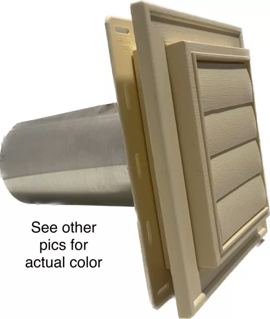 Secador de escape de arcilla beige ventilación Mid America montaje de vinilo Master J-Block 008 revestimiento