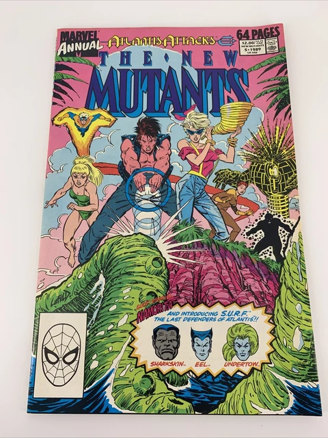 The New Mutants Annual #5 Rob Liefeld Atlantis Attacks 1st App SURF NM 1989