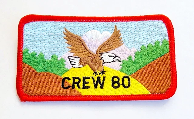 BSA Red Border CREW 80 Embroidered PATCH