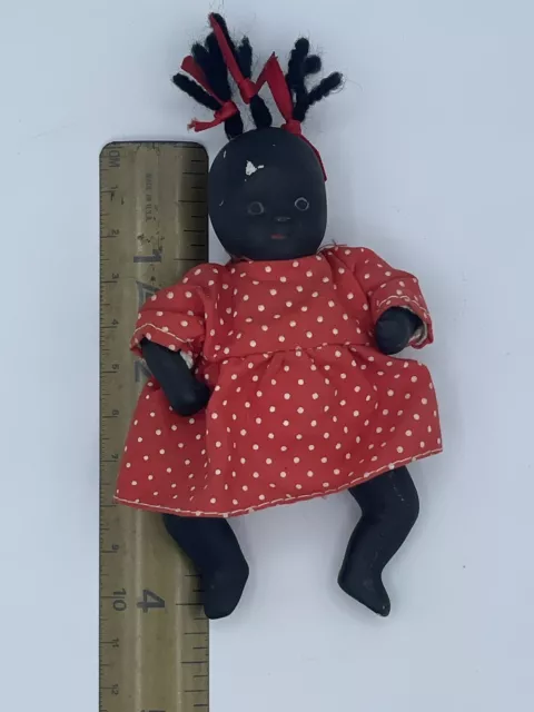 1930s African American Jointed Bisque Baby Girl Doll