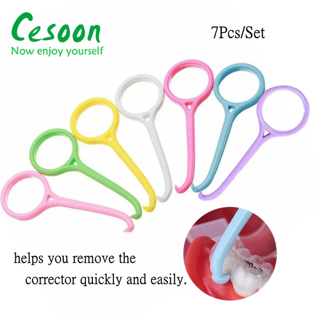 7Pcs/Set Dental Orthodontic Aligner Remover Tool Hook Invisible Braces Take Off