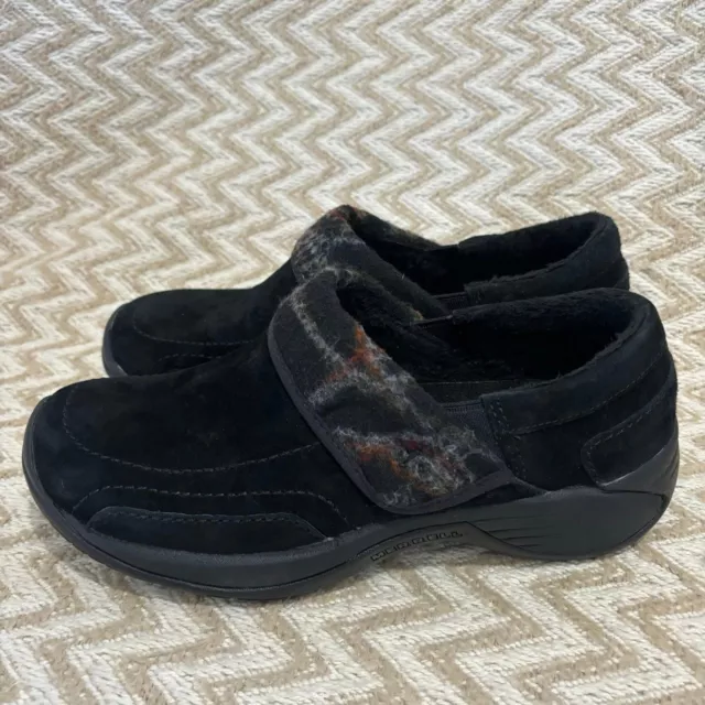 MERRELL ENCORE SPRITZ Black Wool Suede Slip On Comfort Shoes Women's ...