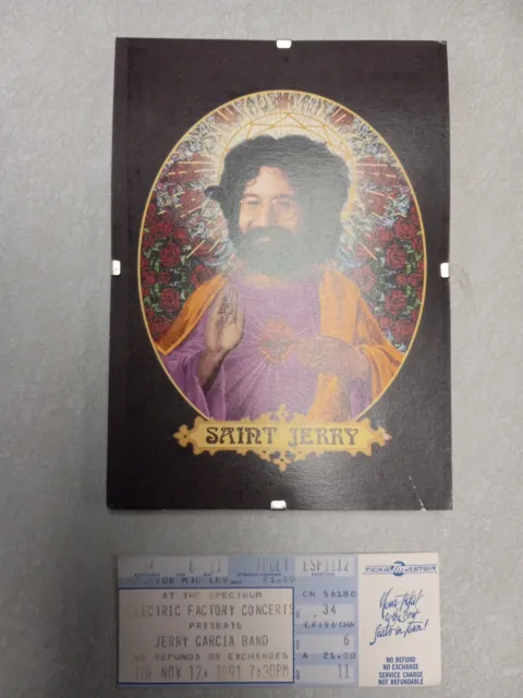 Jerry Garcia Band Vintage Concert Ticket Stub  Tue NOV. 12 1991 AT THE SPECTRUM