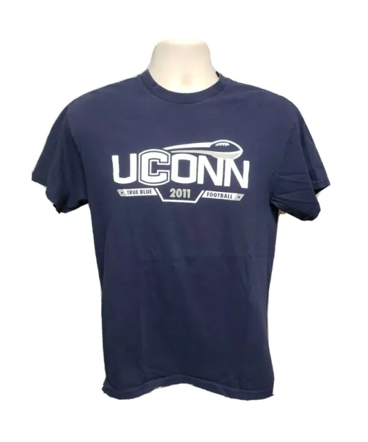 2011 UCONN University of Connecticut True Blue Football Adult Medium TShirt