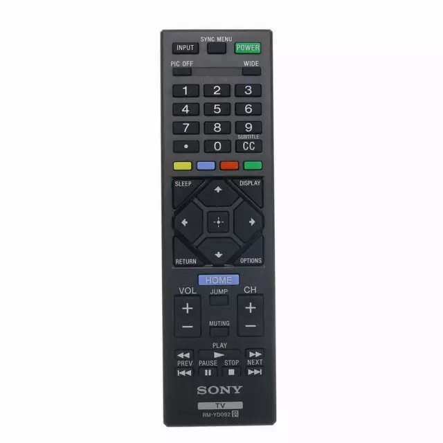 New Replace RM-YD092 For Sony TV Remote Control KDL-32R400A KDL-40R450A 46R453A