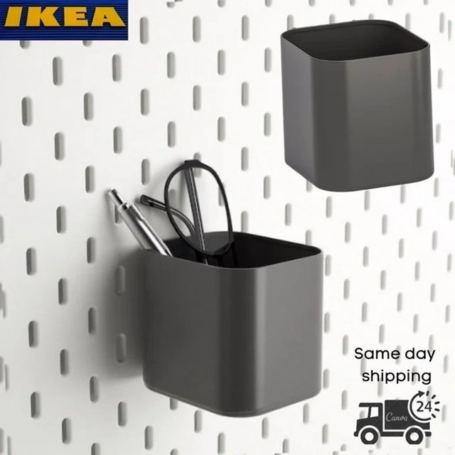 IKEA SKADIS STEEL Container Storage Gray for Pegboard 503.216.35 SKÅDIS