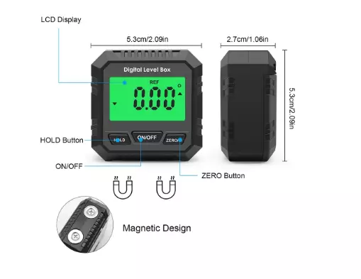 Digital Angle Finder / Inclinometer Gauge / Magnetic Protractor / Level Meter