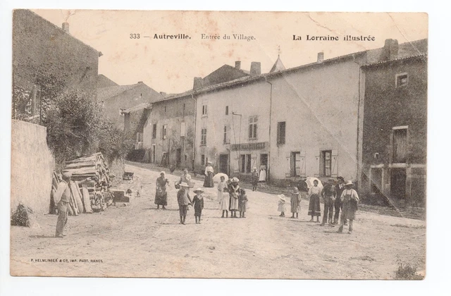 AUTREVILLE Meurthe et moselle CPA 54 l'entrée du village