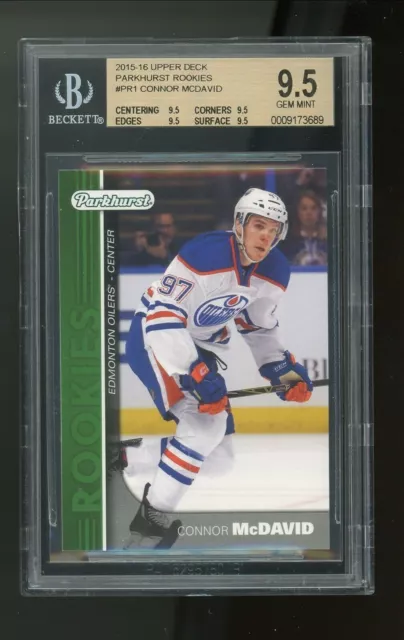 2015-16 Upper Deck Parkhurst Rookies #PR1 Connor McDavid Beckett Graded 9.5