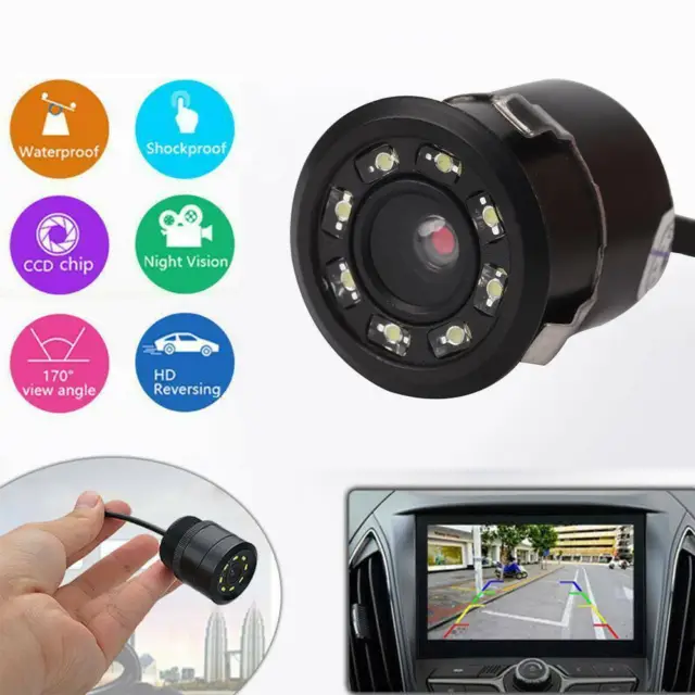 170° telecamera retromarcia auto HD mini telecamera di assistenza parcheggio visione notturna veicolo impermeabile