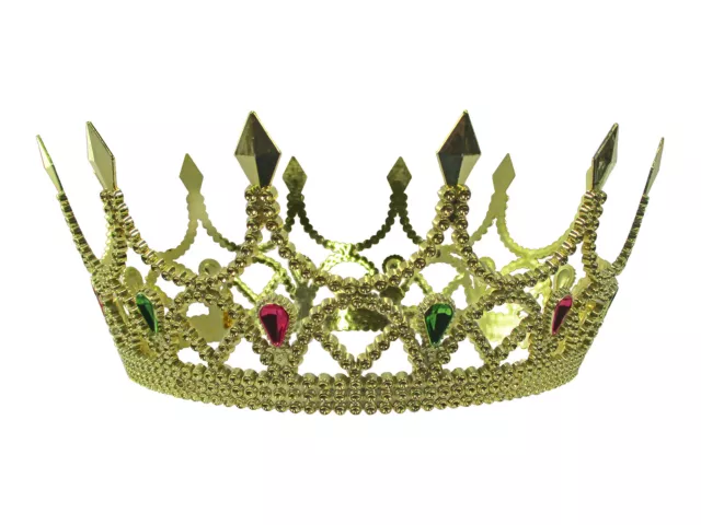 Adult Gold Royal Queen Princess Medieval Crown Tiara Cosplay Costume Headpiece