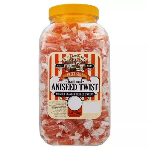 R Crawford Aniseed Twist Traditional Jar Sweets - 2.6kg