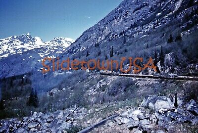 Vtg Duplicate Photo Train Slide Railroad Alaska X1S052