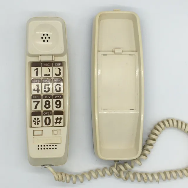 Teléfono Conair De Colección Beige Línea de Recorte Delgada Teléfono Botón Escritorio de Pared