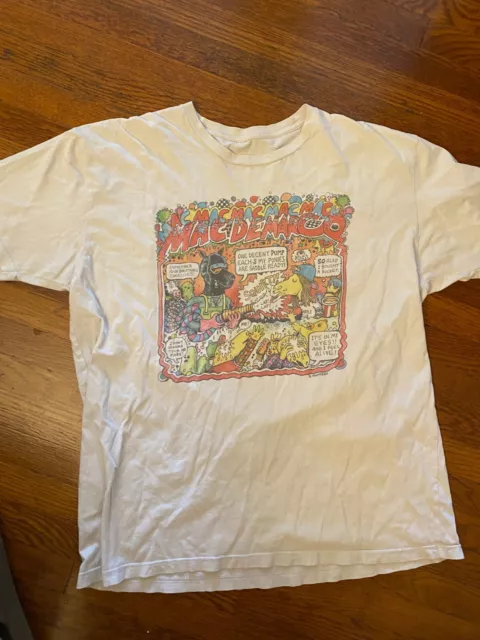 Mac Demarco by Bjenny Montero Cotton Crewneck Tour T Shirt (XL, Used)