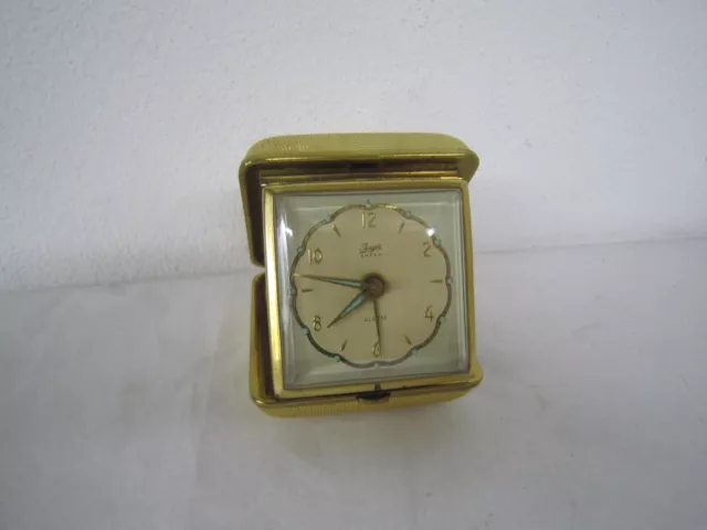 Reveil De Voyage Vintage Jerger Anker Alarm Made In Germany