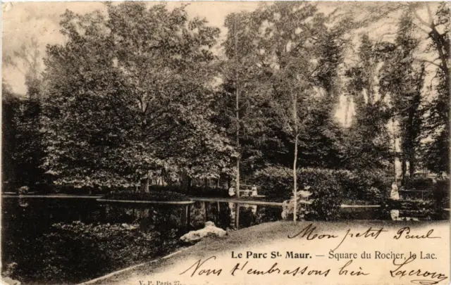 CPA AK Le Parc St-MAUR Square du Rocher Le Lac (672065)