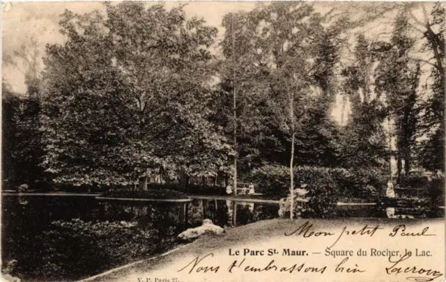 CPA AK Le Parc St-MAUR Square du Rocher Le Lac (672065)