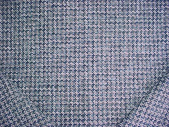 7-1/2Y Caccaitori Harbor Blue Textured Chenille Tweed Upholstery Fabric